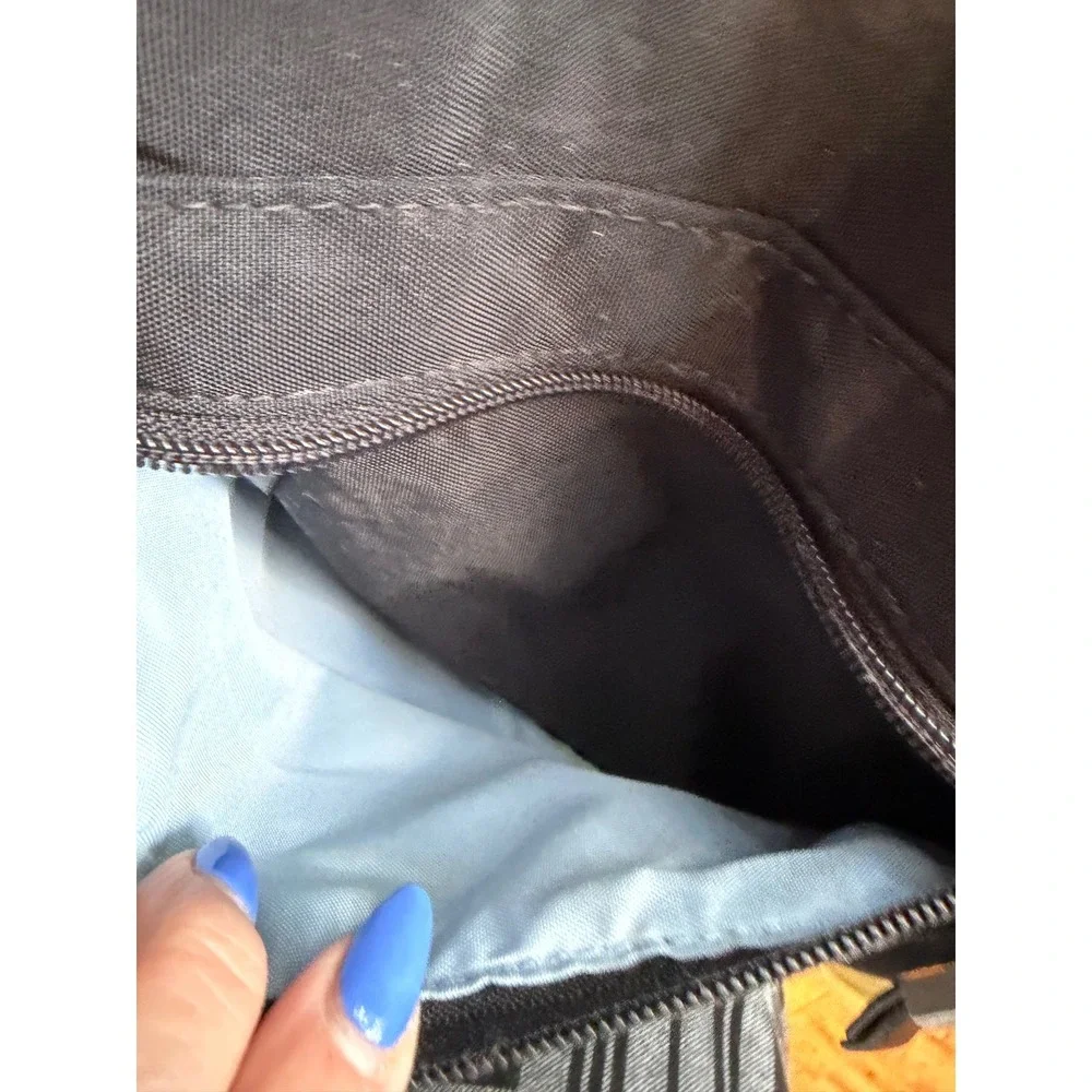 Baggallini Black Nylon‎ Backpack Circular Handle Travel Bag Silver Hardware